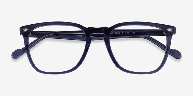 Vogue Eyewear VO5350 Transparent Blue AcetateEyeglass Frames from EyeBuyDirect, Closed View