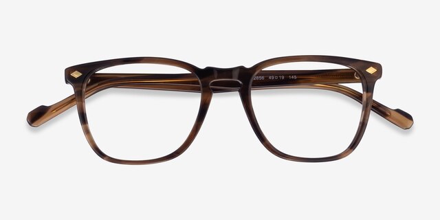 Vogue Eyewear VO5350 Striped Brown AcetateEyeglass Frames from EyeBuyDirect, Closed View