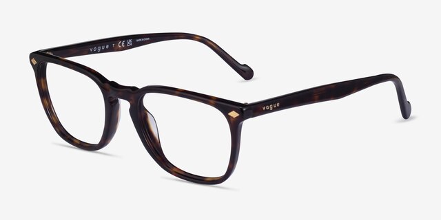 Vogue Eyewear VO5350 Dark Tortoise AcetateEyeglass Frames from EyeBuyDirect, Angle View