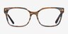 Vogue Eyewear VO5358 Striped Brown Blue AcetateEyeglass Frames from EyeBuyDirect, Front View