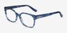Vogue Eyewear VO5358 Striped Blue AcetateEyeglass Frames from EyeBuyDirect, Angle View