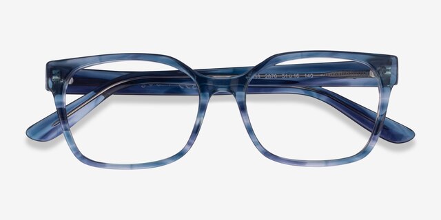 Vogue Eyewear VO5358 Striped Blue AcetateEyeglass Frames from EyeBuyDirect, Closed View