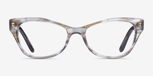 Vogue Eyewear VO5359 - Cat Eye Striped Gray Frame Eyeglasses | Eyebuydirect