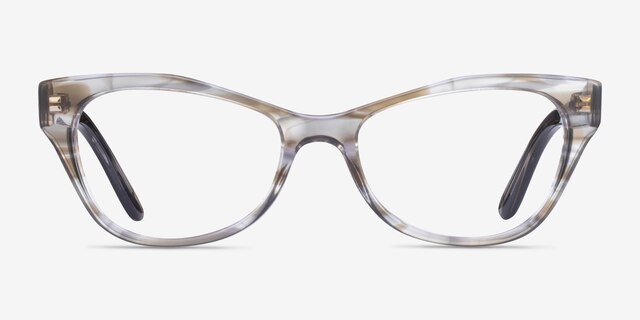 Vogue Eyewear VO5359 Striped Gray AcetateEyeglass Frames from EyeBuyDirect, Front View