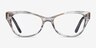 Vogue Eyewear VO5359 Striped Gray AcetateEyeglass Frames from EyeBuyDirect, Front View