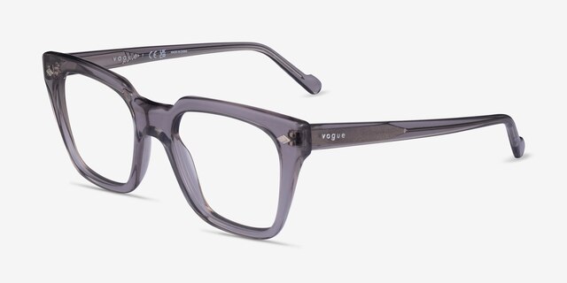 Vogue Eyewear VO5371 Transparent Gray AcetateEyeglass Frames from EyeBuyDirect, Angle View