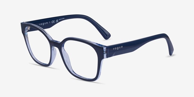 Vogue Eyewear VO5407 Dark Blue PlasticEyeglass Frames from EyeBuyDirect, Angle View