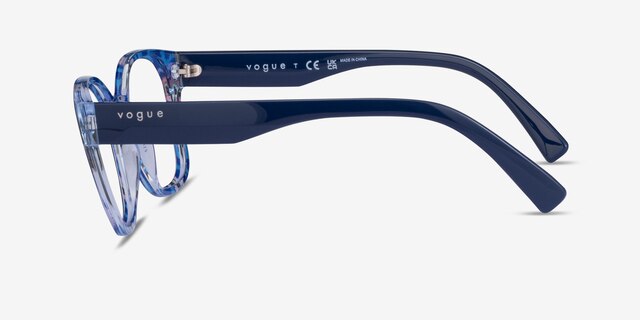 Vogue Eyewear VO5407 Dark Blue PlasticEyeglass Frames from EyeBuyDirect, Side View