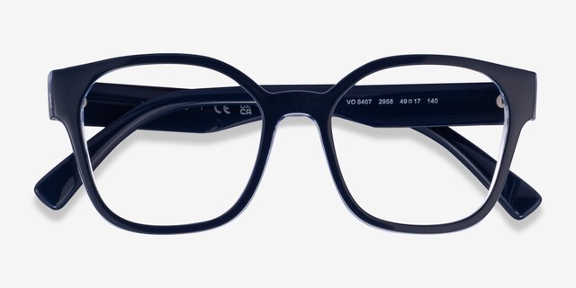 Vogue Eyewear VO5407 Dark Blue PlasticEyeglass Frames from EyeBuyDirect, Closed View