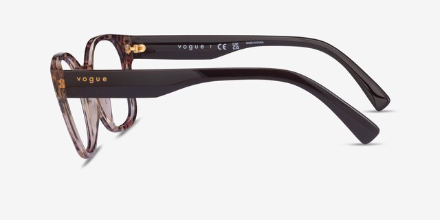 Vogue Eyewear VO5407 Brown Floral PlasticEyeglass Frames from EyeBuyDirect, Side View
