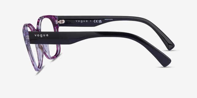 Vogue Eyewear VO5407 Black Purple PlasticEyeglass Frames from EyeBuyDirect, Side View