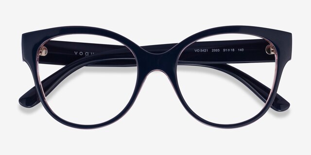 Vogue Eyewear VO5421 Dark Blue PlasticEyeglass Frames from EyeBuyDirect, Closed View