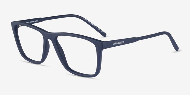 ARNETTE Big Bad Matte Blue PlastiqueMontures de lunettes de vue d'EyeBuyDirect, Vue d'Angle