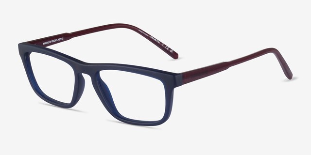 ARNETTE Roboto Dark Blue PlasticEyeglass Frames from EyeBuyDirect, Angle View