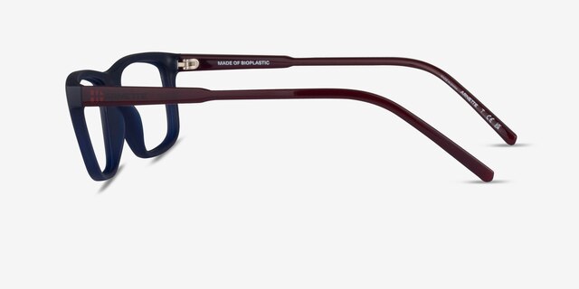 ARNETTE Roboto Dark Blue PlasticEyeglass Frames from EyeBuyDirect, Side View