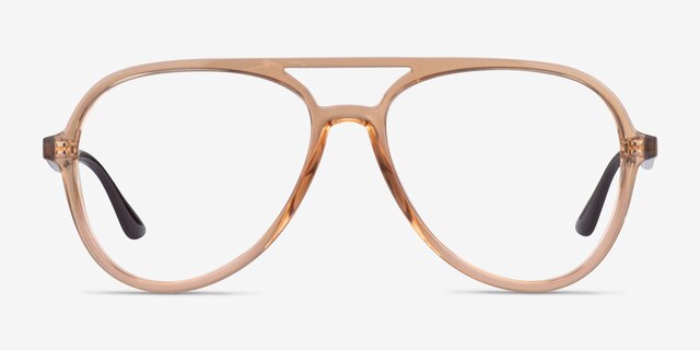 Ray-Ban RB4376V Transparent Brown PlasticEyeglass Frames from EyeBuyDirect, Front View