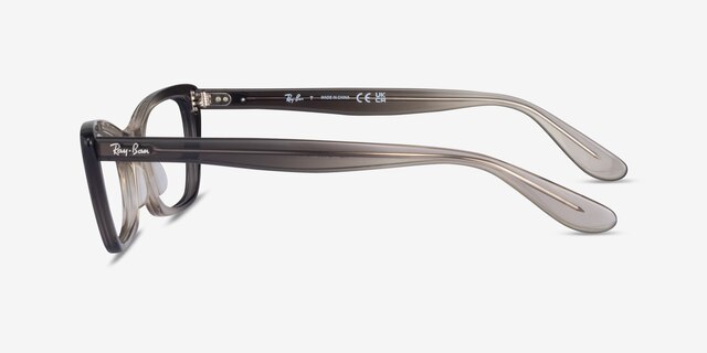 Ray-Ban RB5499 Lady Burbank Transparent Gray AcetateEyeglass Frames from EyeBuyDirect, Side View