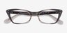 Ray-Ban RB5499 Lady Burbank Transparent Gray AcetateEyeglass Frames from EyeBuyDirect, Closed View