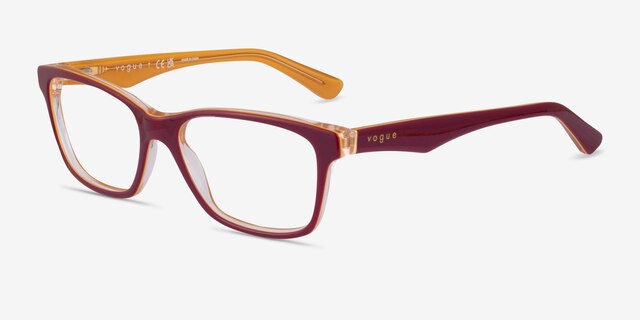 Vogue Eyewear VO2787 Red Yellow AcetateEyeglass Frames from EyeBuyDirect, Angle View