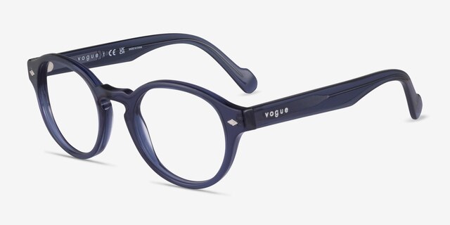 Vogue Eyewear VO5332 Transparent Blue AcetateEyeglass Frames from EyeBuyDirect, Angle View