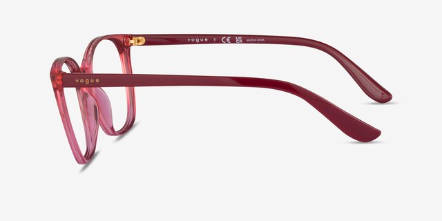 Vogue Eyewear VO5356 Transparent Pink PlasticEyeglass Frames from EyeBuyDirect, Side View