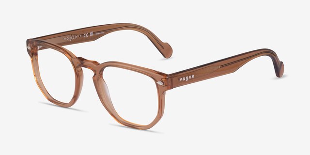Vogue Eyewear VO5360 Transparent Brown AcetateEyeglass Frames from EyeBuyDirect, Angle View