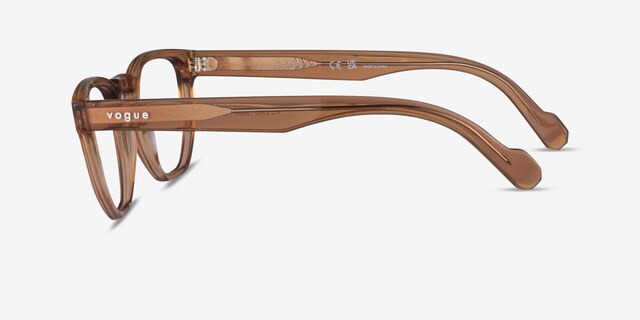 Vogue Eyewear VO5360 Transparent Brown AcetateEyeglass Frames from EyeBuyDirect, Side View
