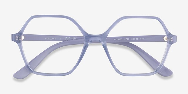 Vogue Eyewear VO5363 Transparent Purple PlasticEyeglass Frames from EyeBuyDirect, Closed View