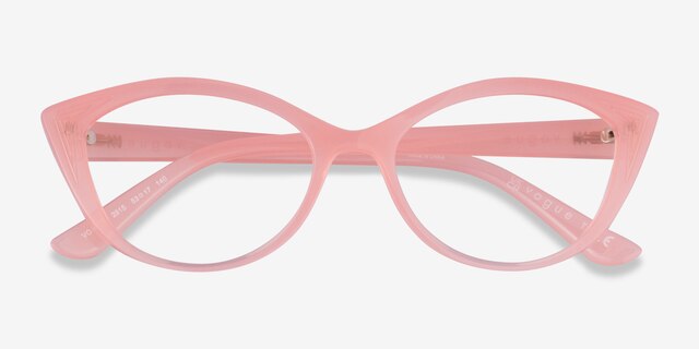 Vogue Eyewear VO5375 Transparent Pink PlasticEyeglass Frames from EyeBuyDirect, Closed View