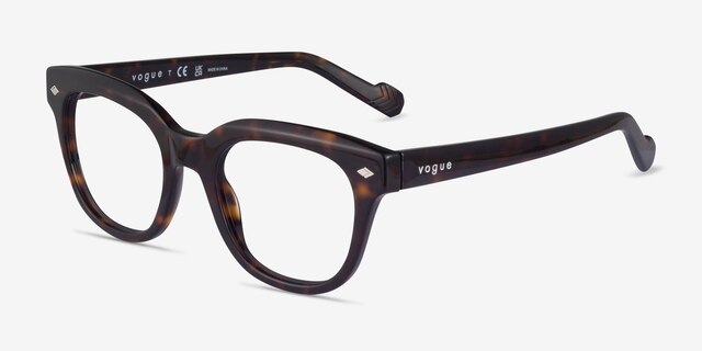 Vogue Eyewear VO5402 Dark Tortoise AcetateEyeglass Frames from EyeBuyDirect, Angle View