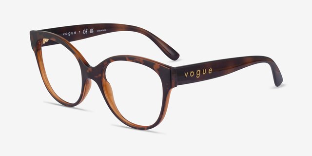 Vogue Eyewear VO5421 Matte Tortoise PlasticEyeglass Frames from EyeBuyDirect, Angle View