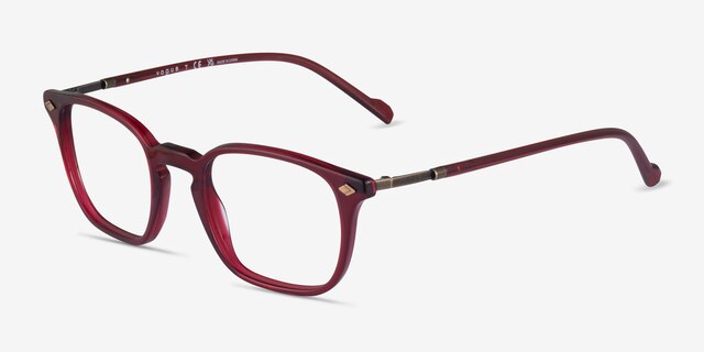 Vogue Eyewear VO5433 Transparent Red AcetateEyeglass Frames from EyeBuyDirect, Angle View