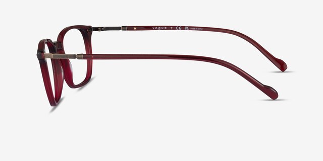Vogue Eyewear VO5433 Transparent Red AcetateEyeglass Frames from EyeBuyDirect, Side View