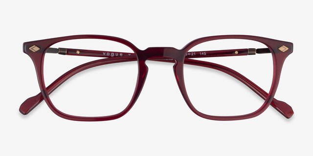 Vogue Eyewear VO5433 Transparent Red AcetateEyeglass Frames from EyeBuyDirect, Closed View