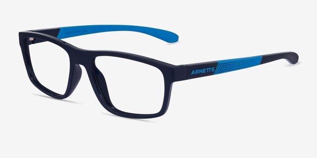 ARNETTE Laflor Matte Dark Blue PlasticEyeglass Frames from EyeBuyDirect, Angle View
