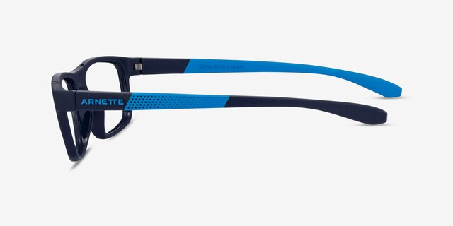 ARNETTE Laflor Matte Dark Blue PlasticEyeglass Frames from EyeBuyDirect, Side View