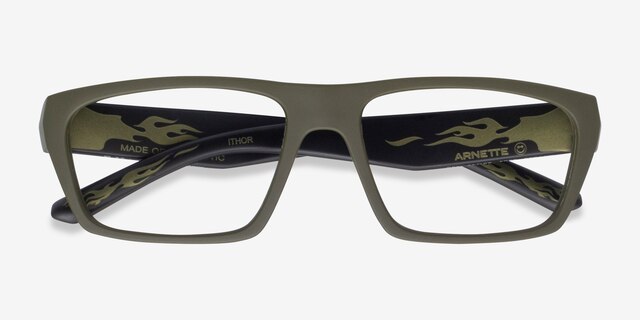 ARNETTE Ithor Matte Green PlasticEyeglass Frames from EyeBuyDirect, Closed View