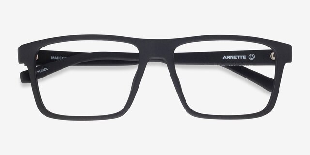 ARNETTE Phamil Matte Black PlasticEyeglass Frames from EyeBuyDirect, Closed View