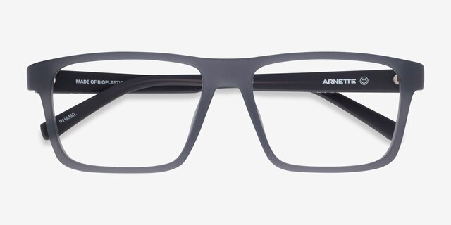 ARNETTE Phamil Gray PlasticEyeglass Frames from EyeBuyDirect, Closed View