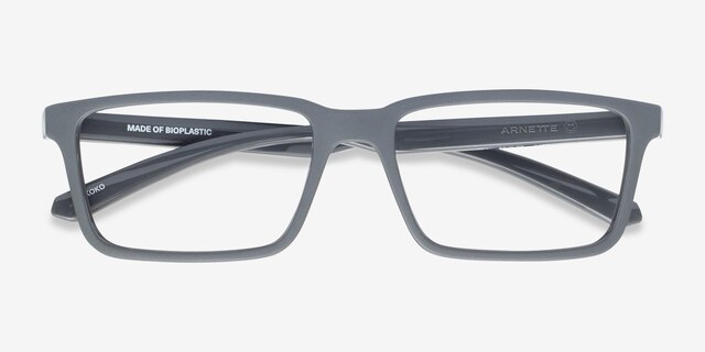 ARNETTE Koko Matte Gray Eco-friendlyEyeglass Frames from EyeBuyDirect, Closed View