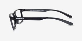 ARNETTE Koko Shiny Black Éco-responsable Montures de lunettes de vue d'EyeBuyDirect, Vue de Côté