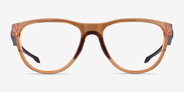 Oakley Admission Clear Orange PlasticEyeglass Frames from EyeBuyDirect, Front View