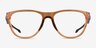 Oakley Admission Clear Orange PlasticEyeglass Frames from EyeBuyDirect, Front View