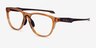 Oakley Admission A Orange PlasticEyeglass Frames from EyeBuyDirect, Angle View