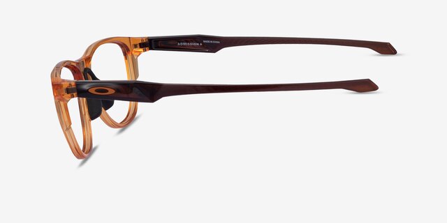 Oakley Admission A Orange PlasticEyeglass Frames from EyeBuyDirect, Side View