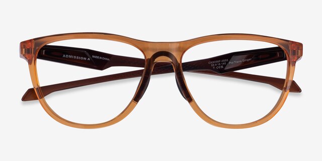 Oakley Admission A Orange PlasticEyeglass Frames from EyeBuyDirect, Closed View