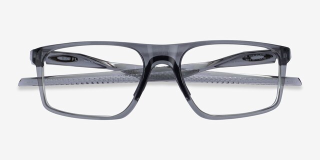 Oakley Bat Flip Clear Gray PlasticEyeglass Frames from EyeBuyDirect, Closed View