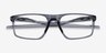 Oakley Bat Flip Clear Gray PlasticEyeglass Frames from EyeBuyDirect, Closed View