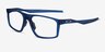 Oakley Bat Flip Blue PlasticEyeglass Frames from EyeBuyDirect, Angle View