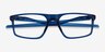 Oakley Bat Flip Blue PlasticEyeglass Frames from EyeBuyDirect, Closed View